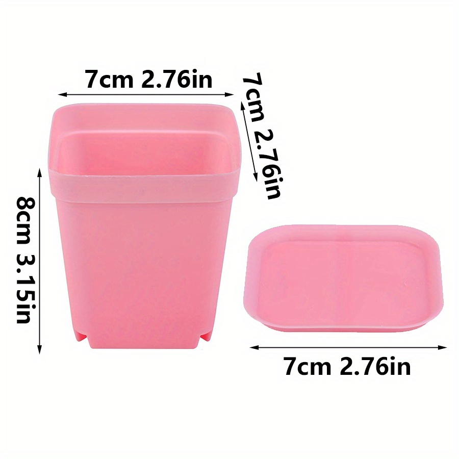 12pcs 7cm Plastic Square Pots  - огляд і ціна Aloe Vera Pot